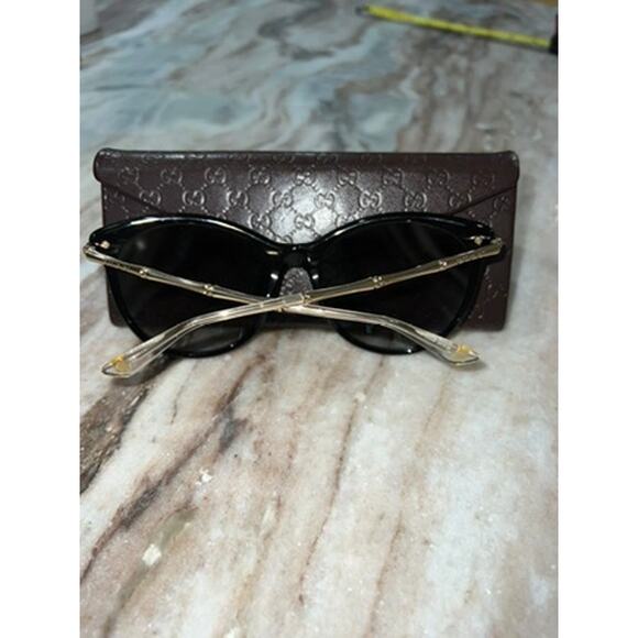 Gucci Bamboo Cat Eye Sunglasses With Case RARE - Picture 2 of 15